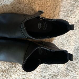 Dr Scholls bootie , black with silver tone zipper